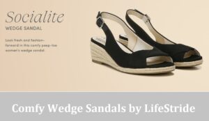 Wedge shoes with slingback heel in black