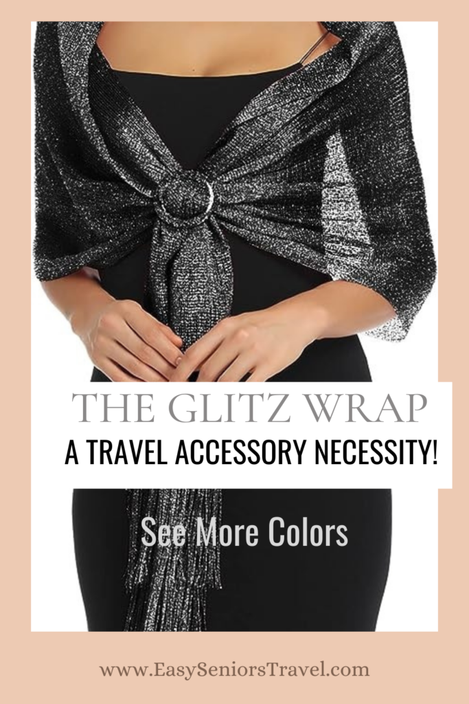 The glitz wrap - a travel accessory necessity when evenings out are in the cards!